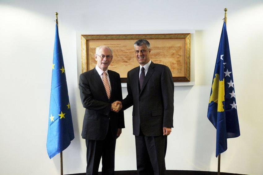 Kryeministri i Republikës së Kosovës, Z. Hashim Thaçi u taku me Presidentin e Këshillit Evropian, Herman Van Rompuy.